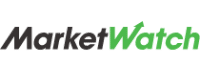 a green and black logo of marketwatch